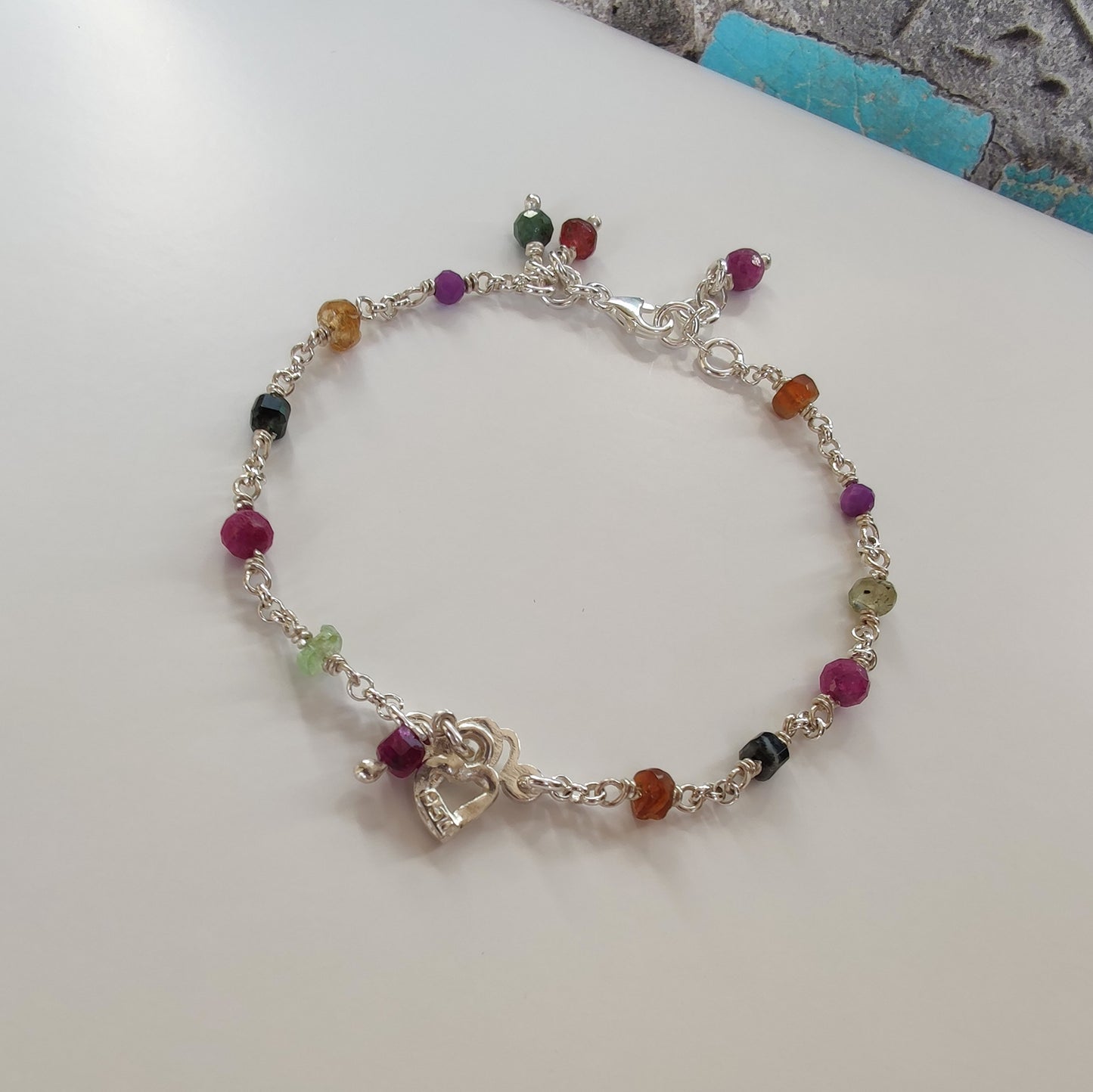 ST43 - Bracciale in argento 925 con pietre naturali