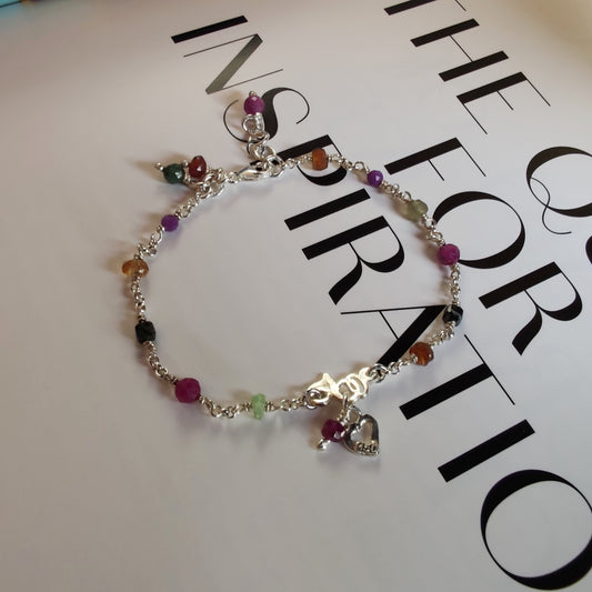 ST43 - Bracciale in argento 925 con pietre naturali