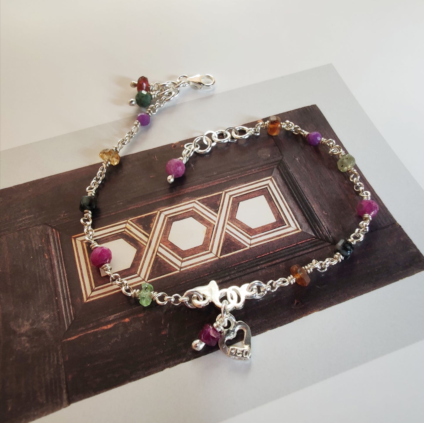 ST43 - Bracciale in argento 925 con pietre naturali