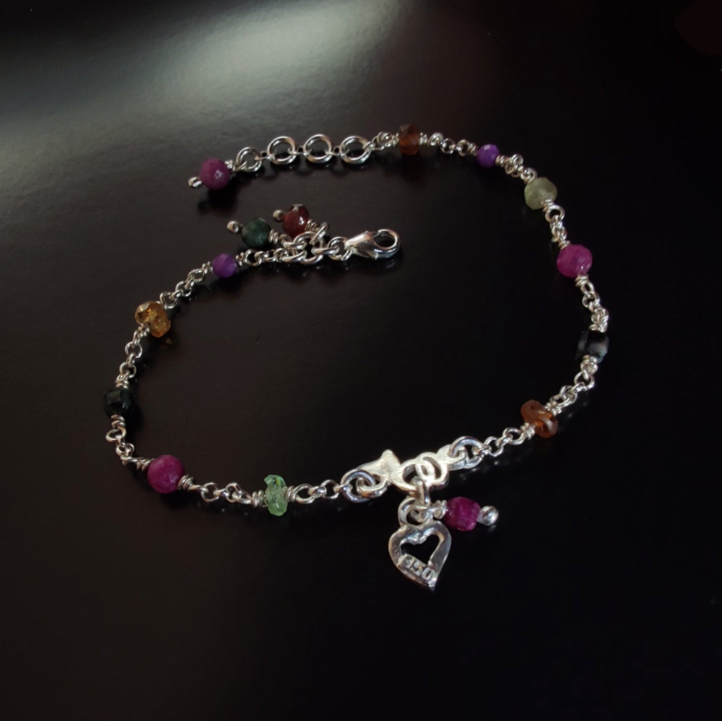 ST43 - Bracciale in argento 925 con pietre naturali