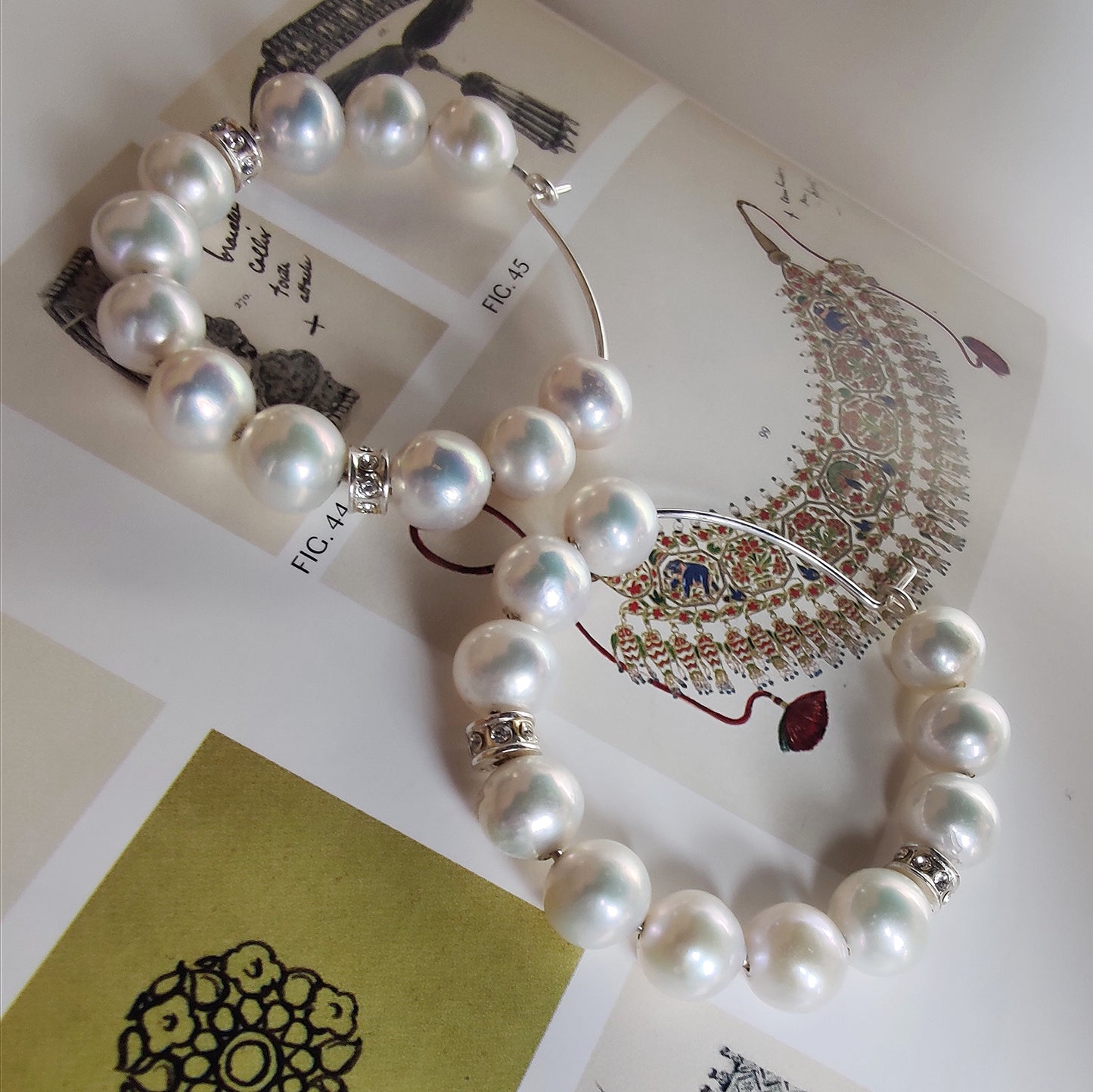 ST48 - Orecchini in argento con perle naturali d'acqua dolce