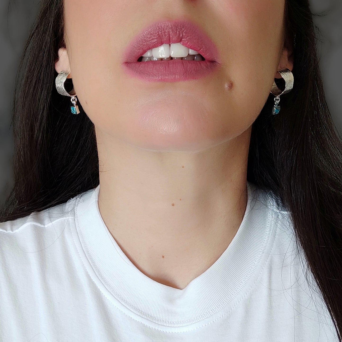 ST7 - Orecchini in argento e turchese