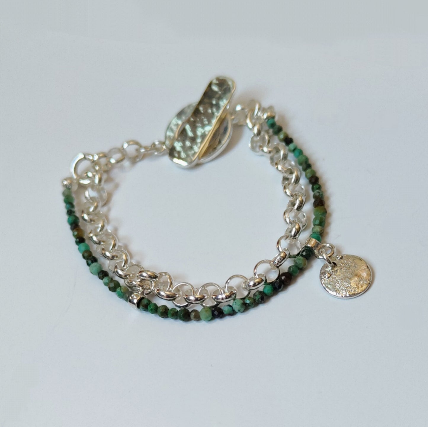 ST6  - Bracciale in argento con turchese africano