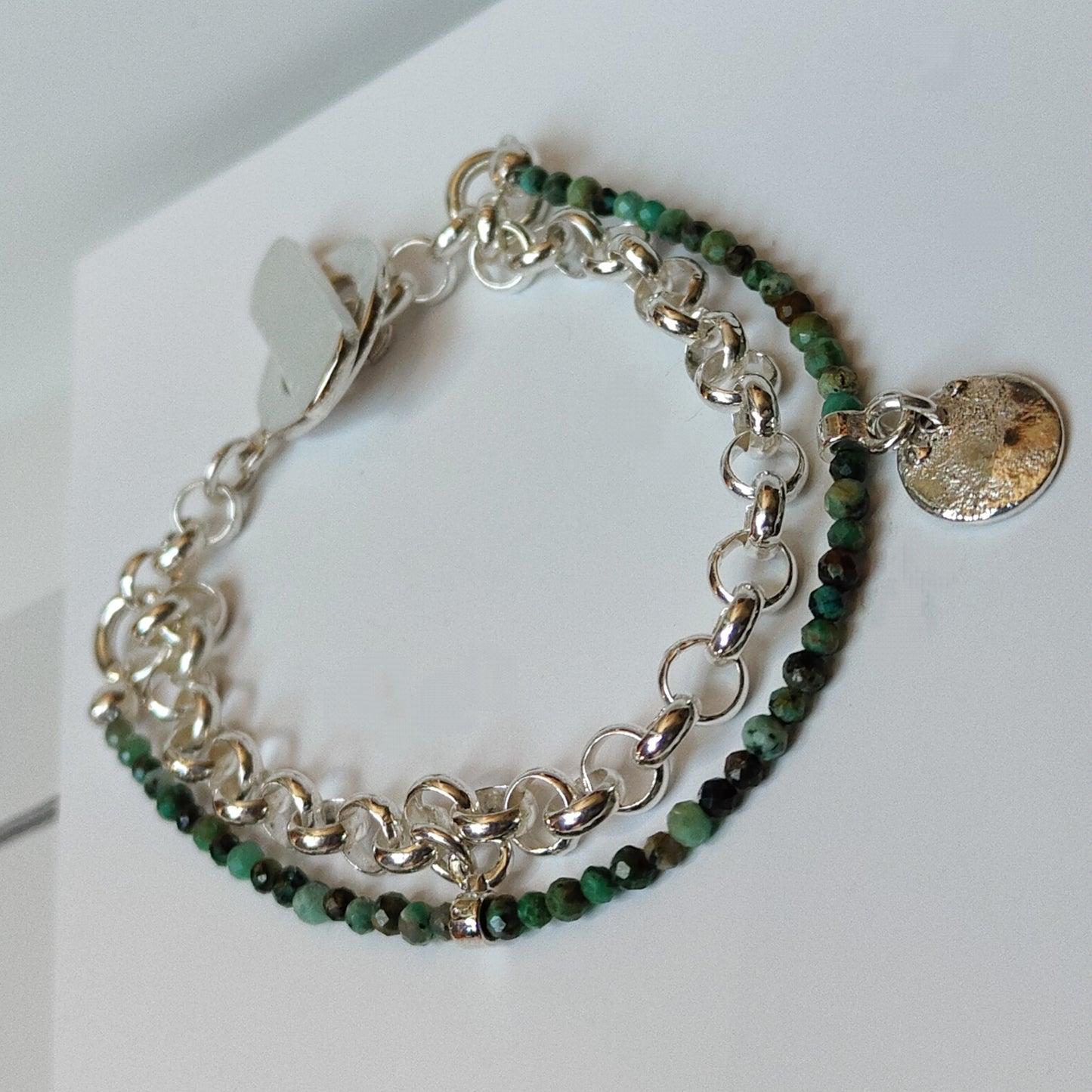 ST6  - Bracciale in argento con turchese africano