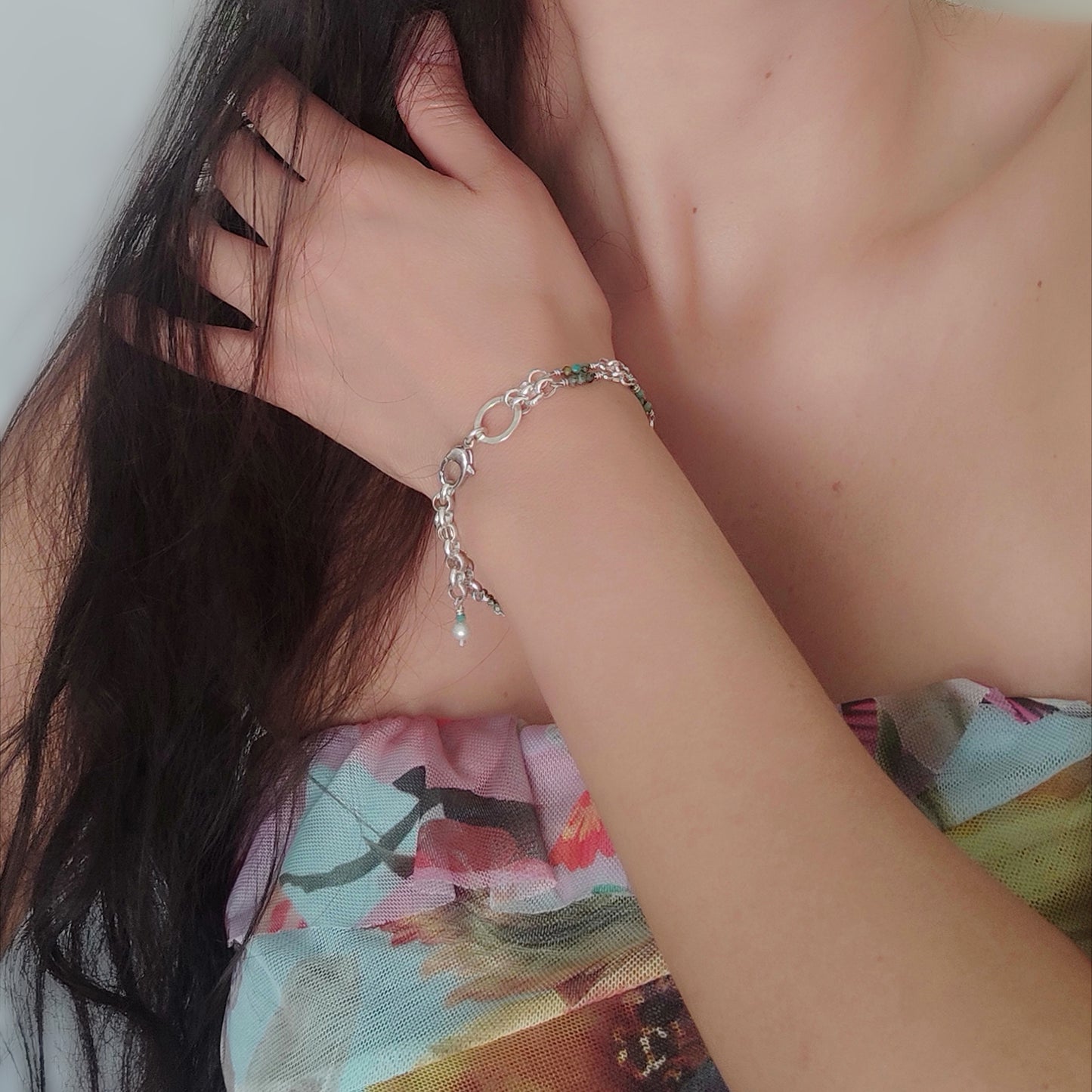 ST19 - Bracciale in Argento con Turchese Africano