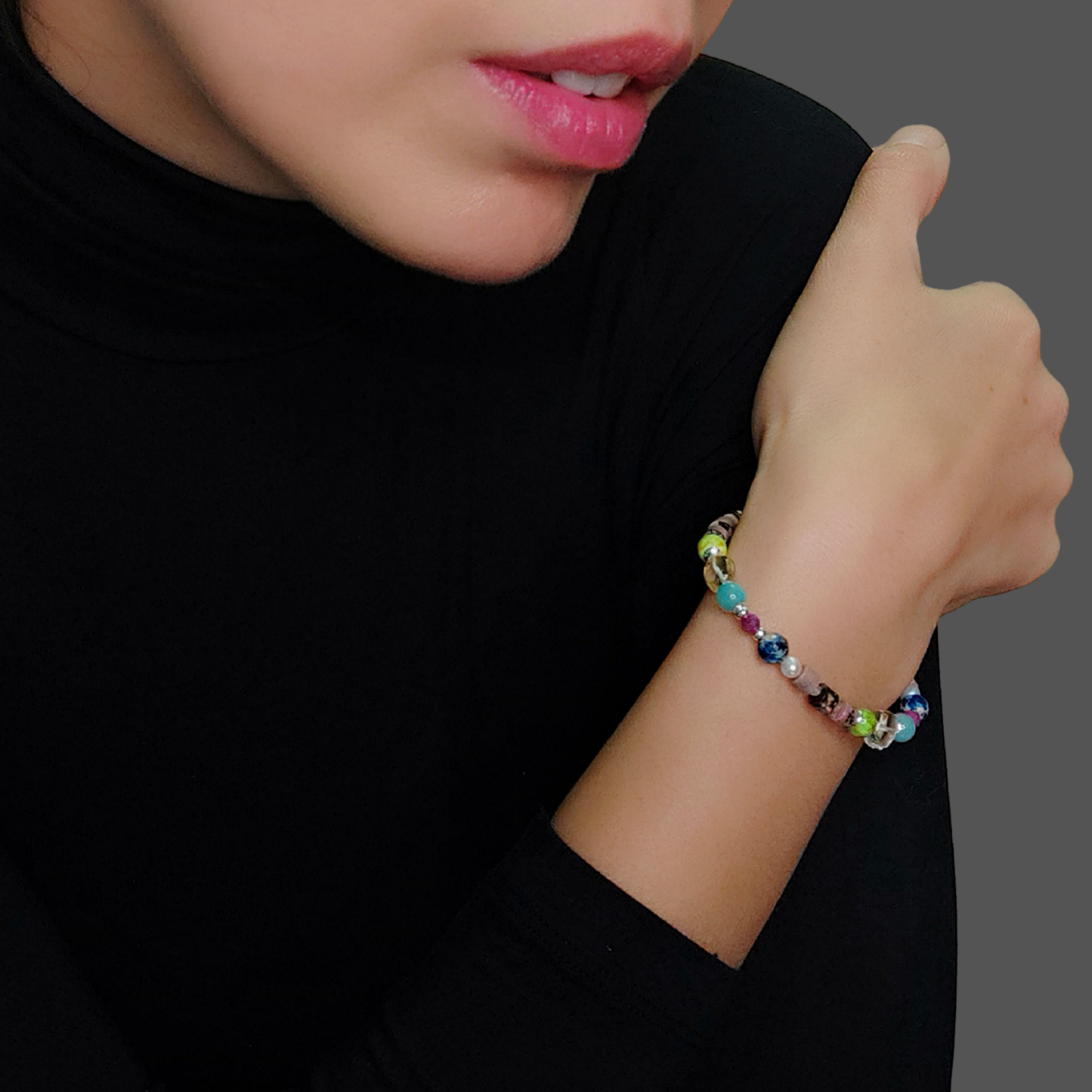 ST31 - Bracciale in argento 925 con pietre naturali