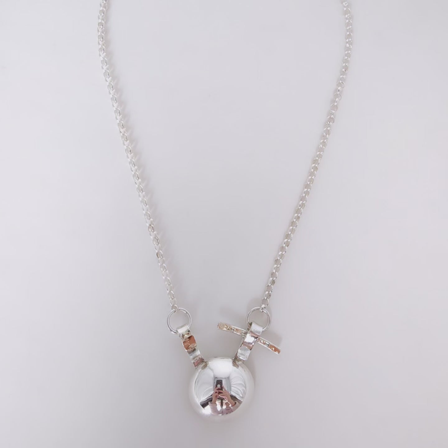 ST53 - Collana in argento 925 con dettagli in oro giallo 18k