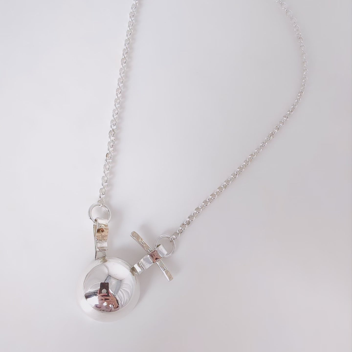 ST53 - Collana in argento 925 con dettagli in oro giallo 18k