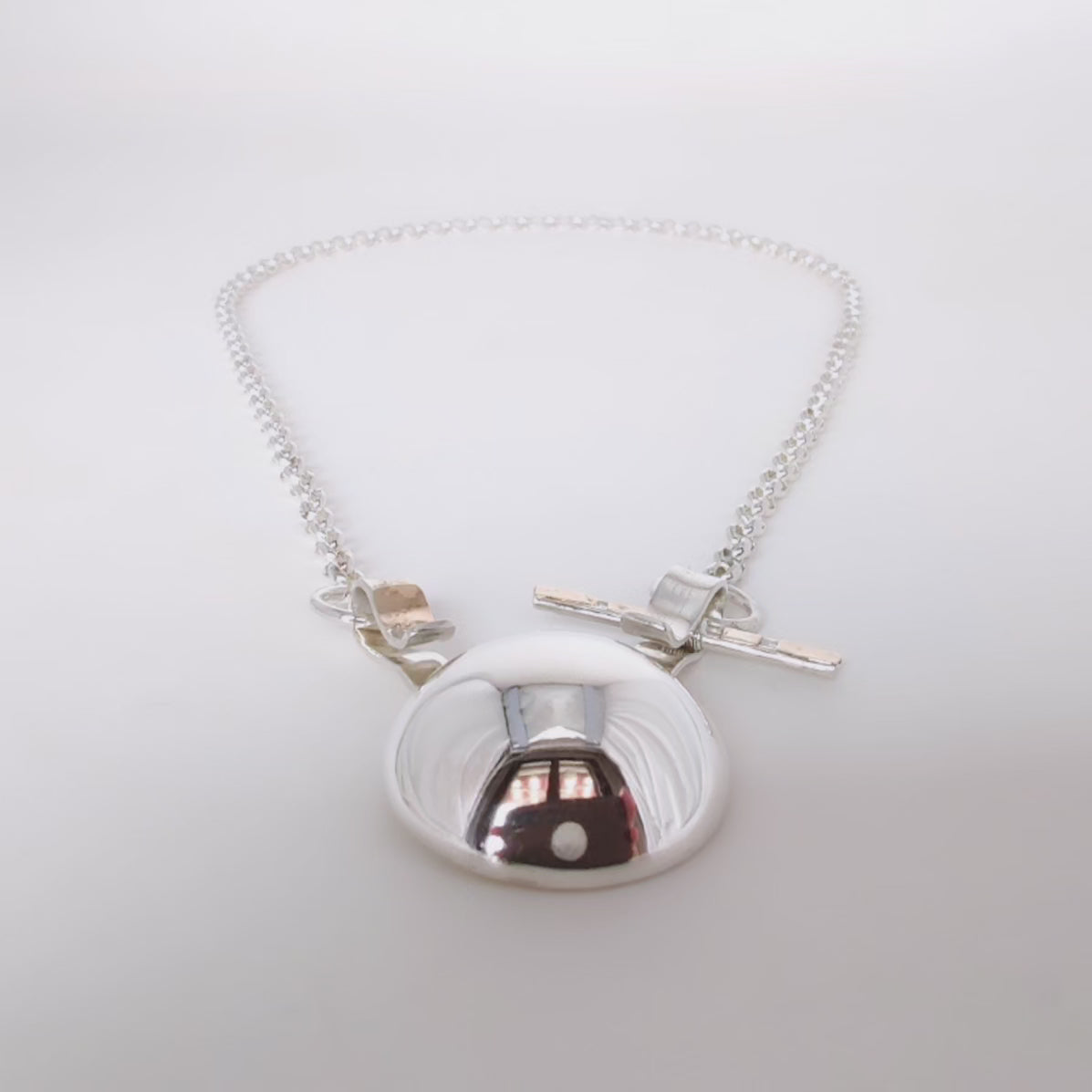 ST53 - Collana in argento 925 con dettagli in oro giallo 18k