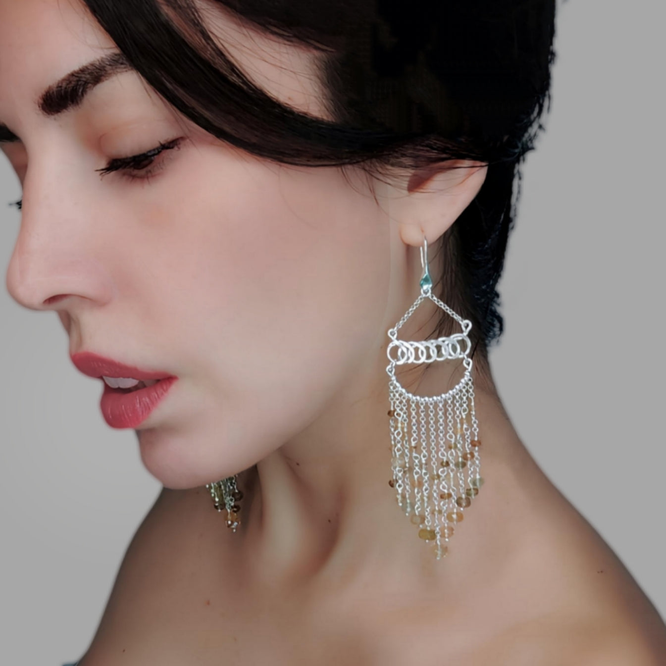 ST79 - Orecchini in argento 925 e tormalina