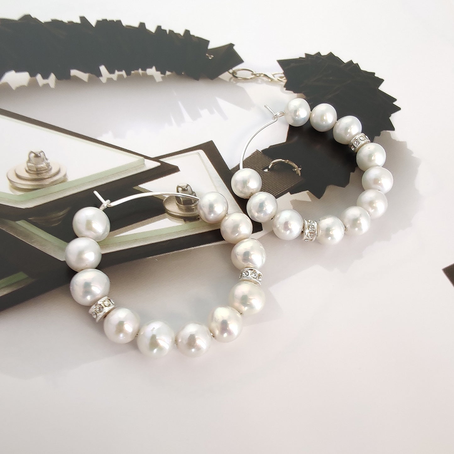 ST48 - Orecchini in argento con perle naturali d'acqua dolce