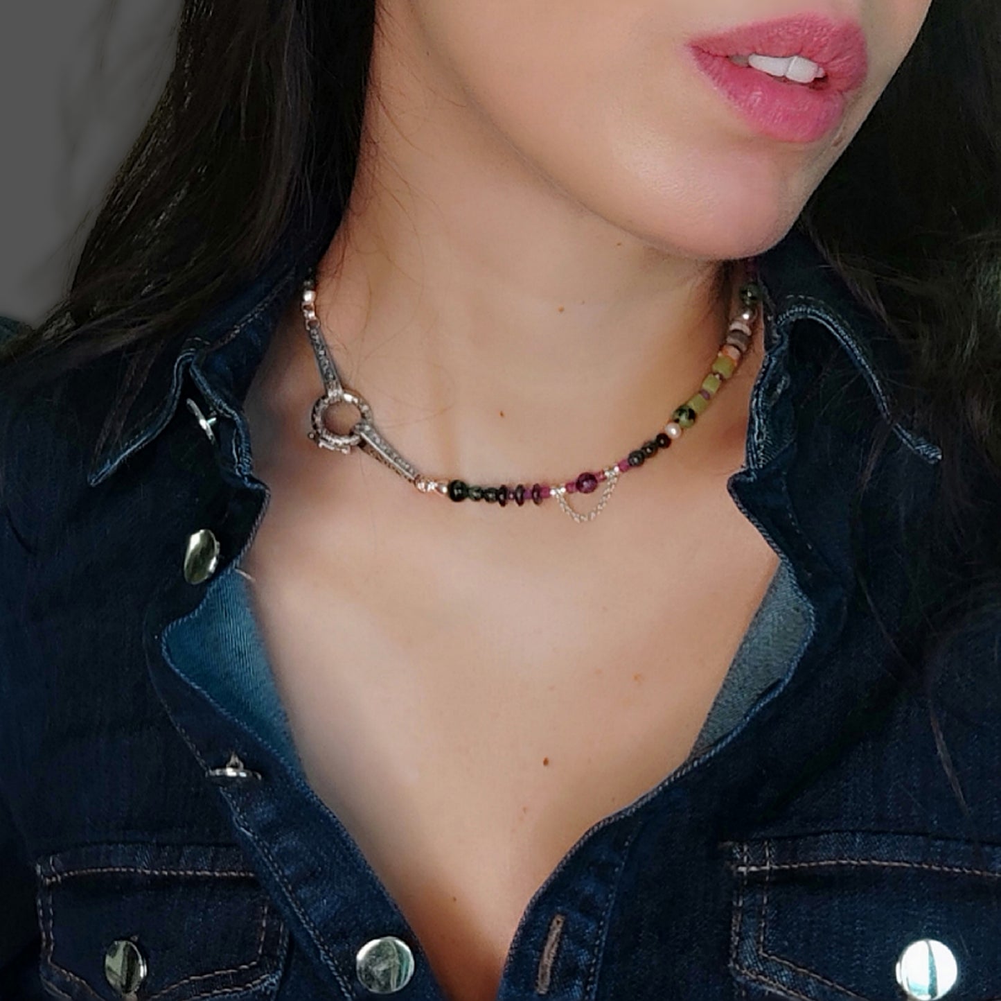 ST25 - Collana in argento 925 e pietre naturali