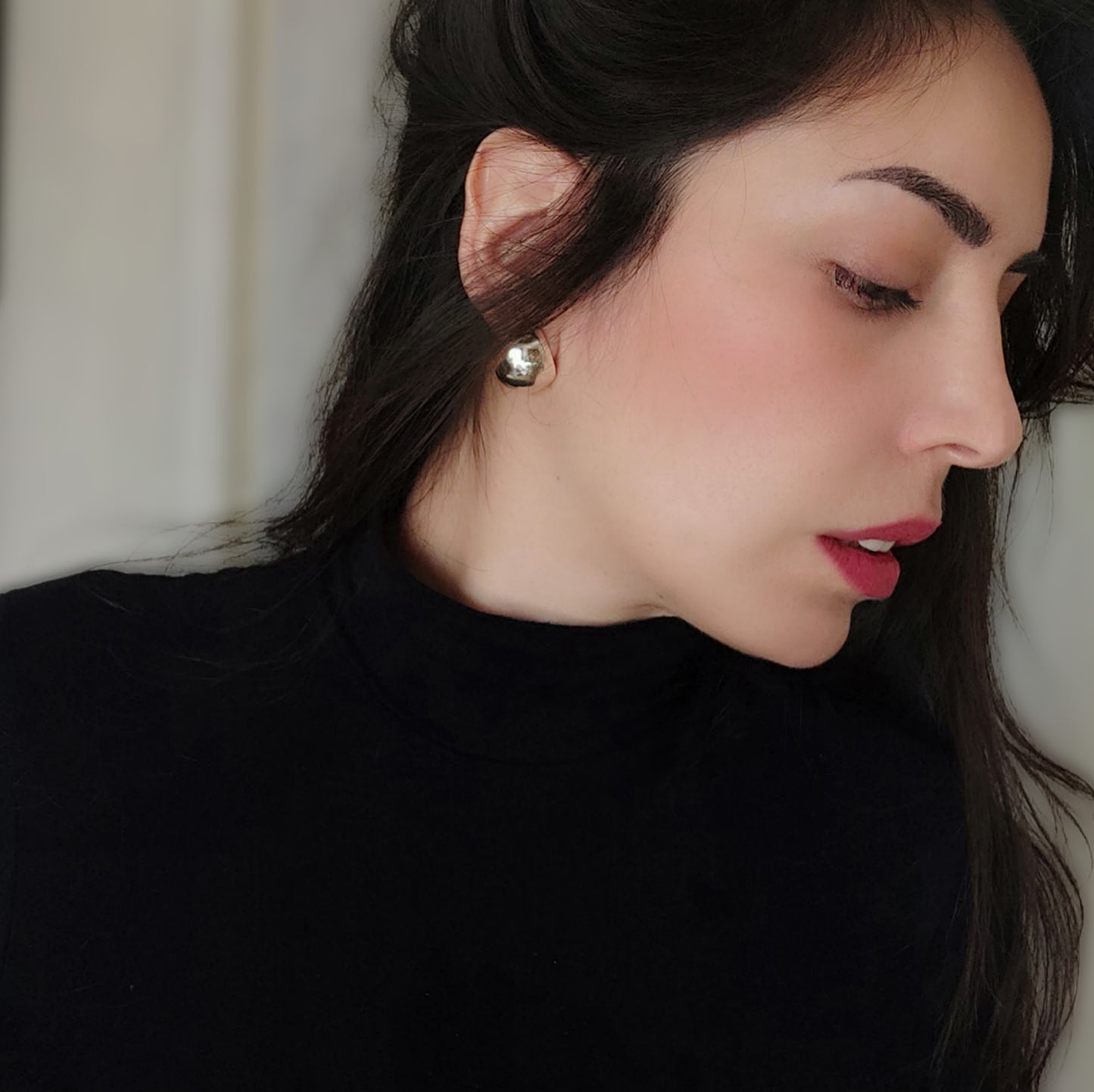 ST18 - Orecchini a goccia tondeggiante