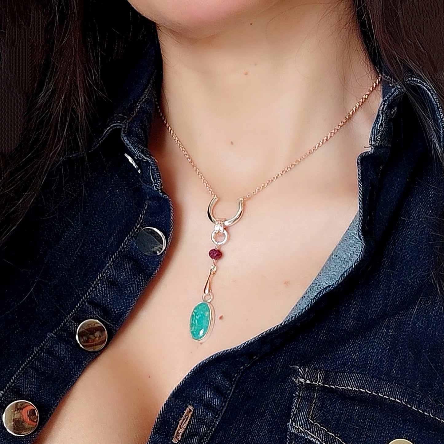 ST19 - Collana in argento con amazzonite