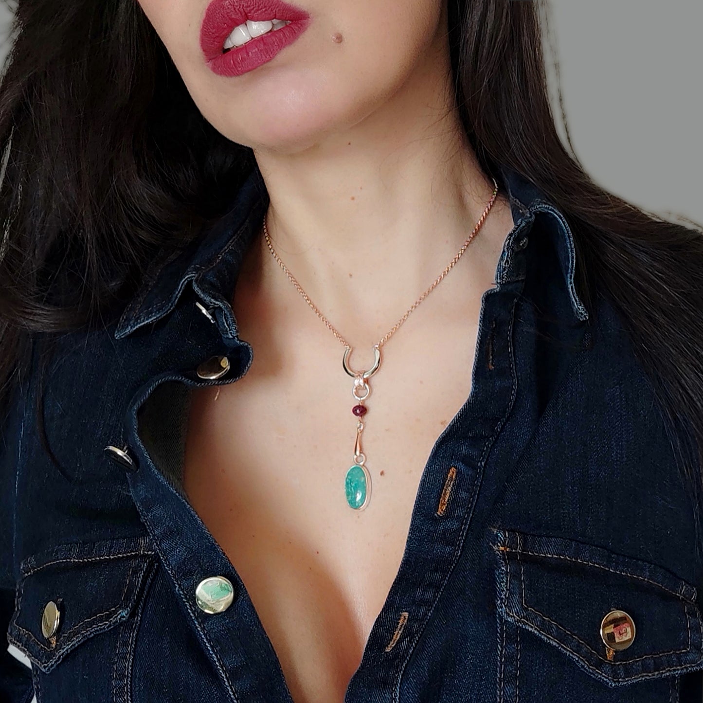 ST19 - Collana in argento con amazzonite