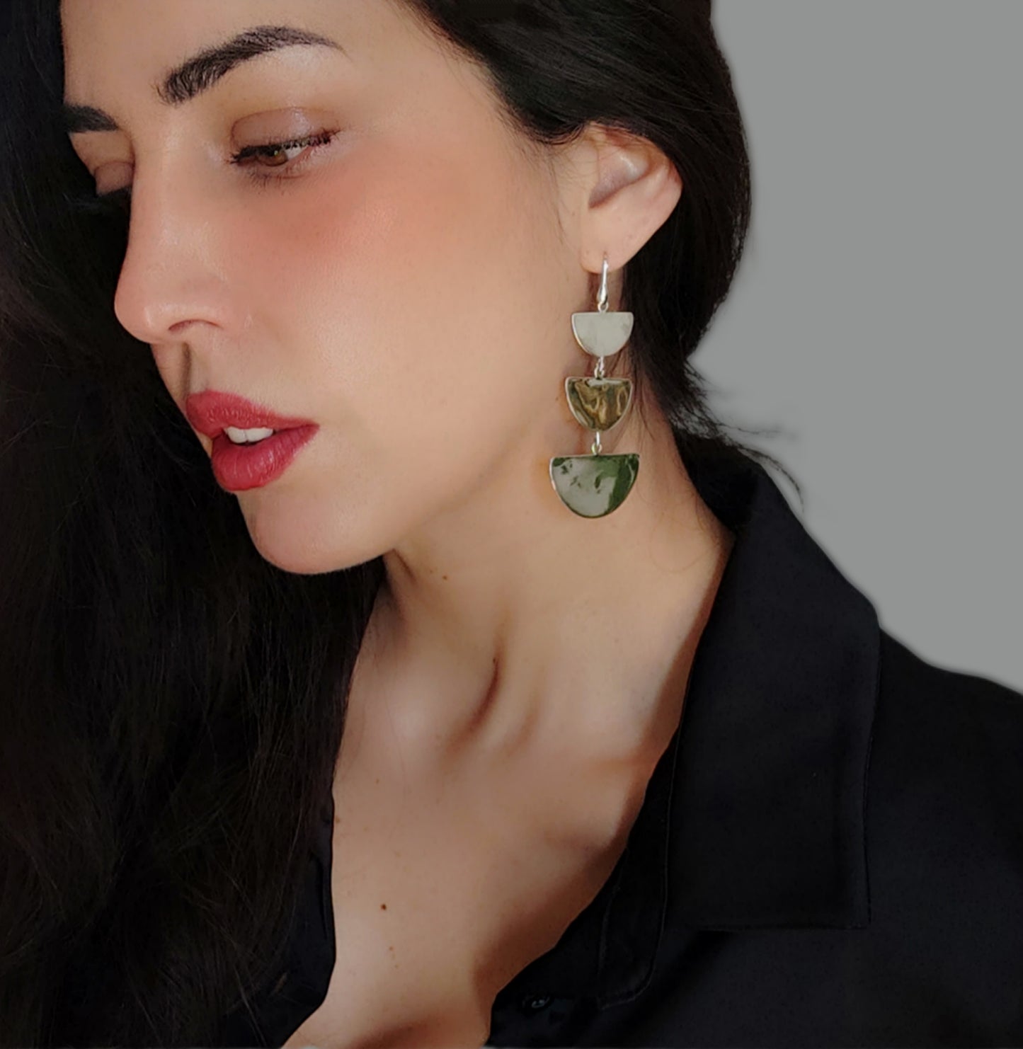 ST17 - Orecchini lunghi in argento 925