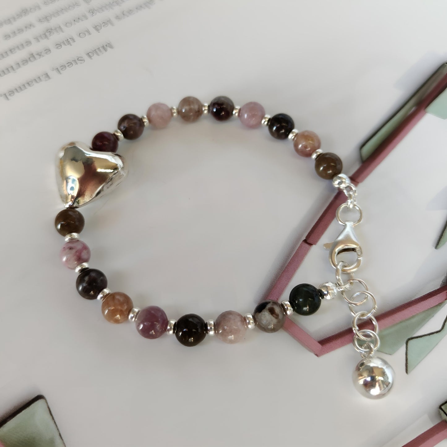 ST07 - Bracciale in Argento 925 con Tormalina Multicolore