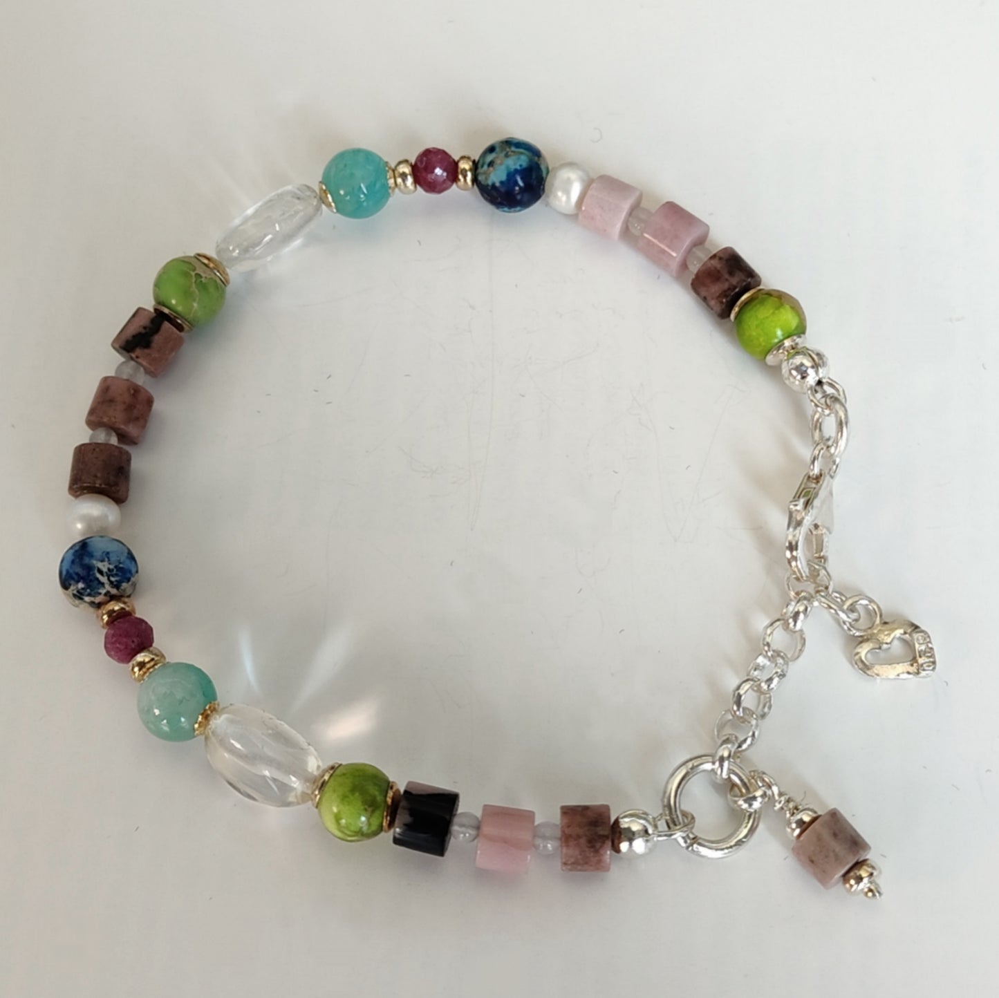 ST31 - Bracciale in argento 925 con pietre naturali