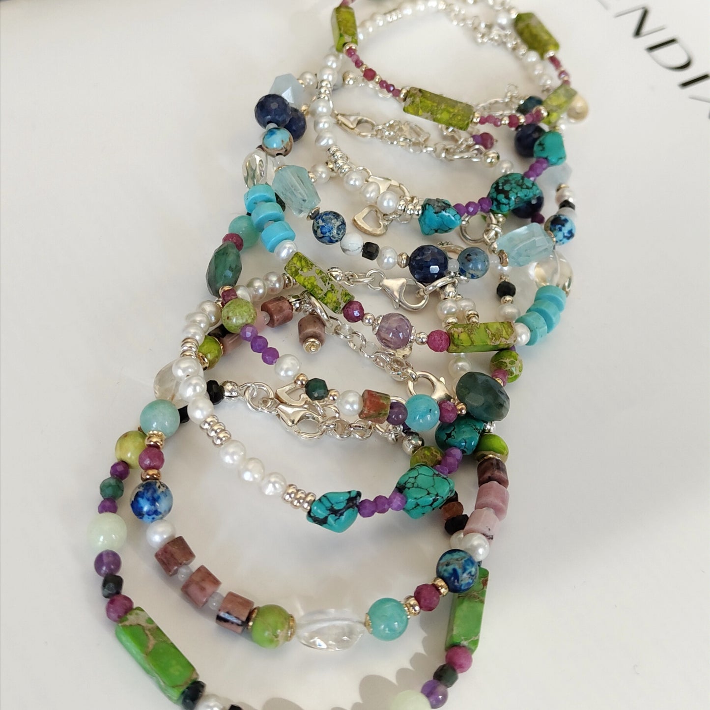 ST30 - Bracciale in argento 925 con pietre naturali