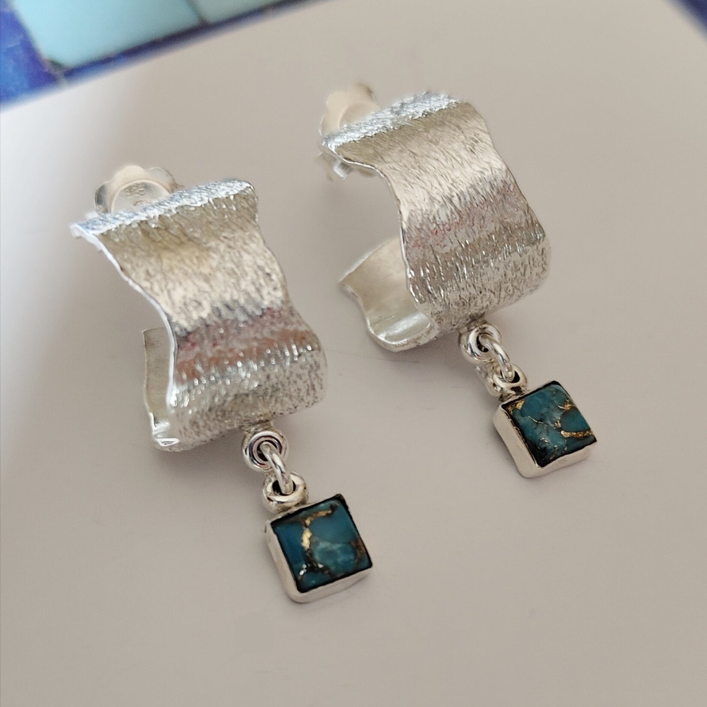 ST7 - Orecchini in argento e turchese