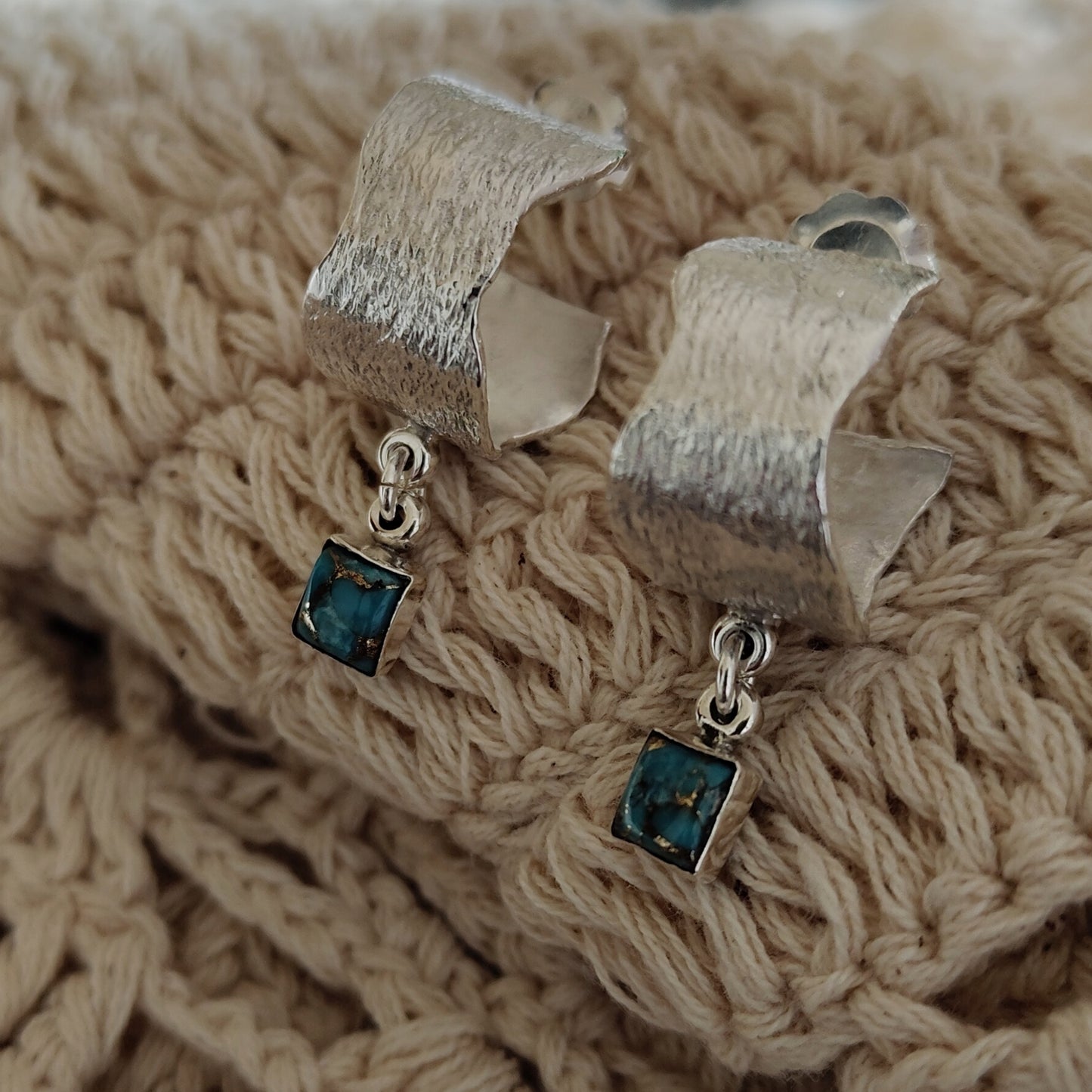 ST7 - Orecchini in argento e turchese