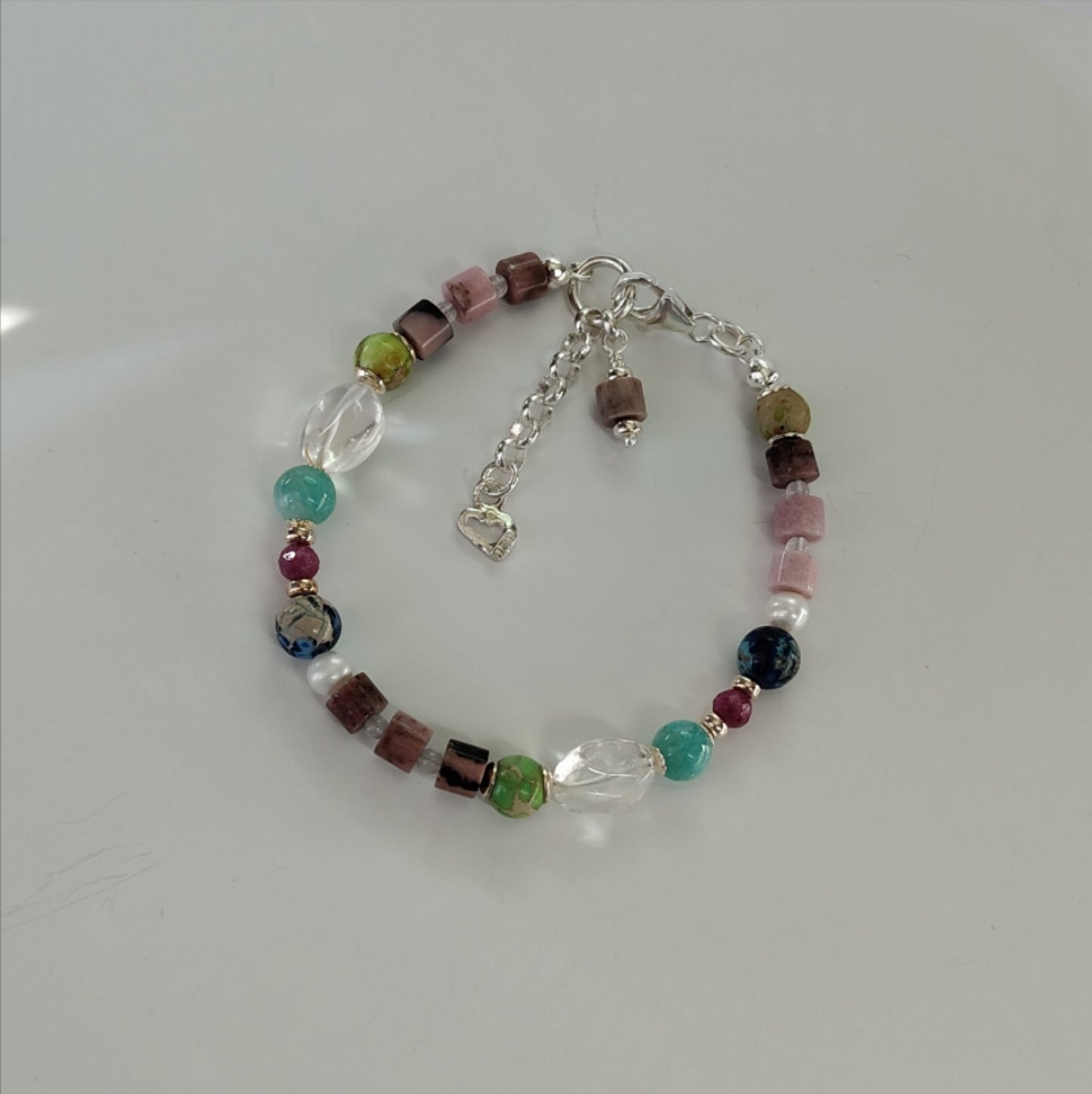 ST31 - Bracciale in argento 925 con pietre naturali