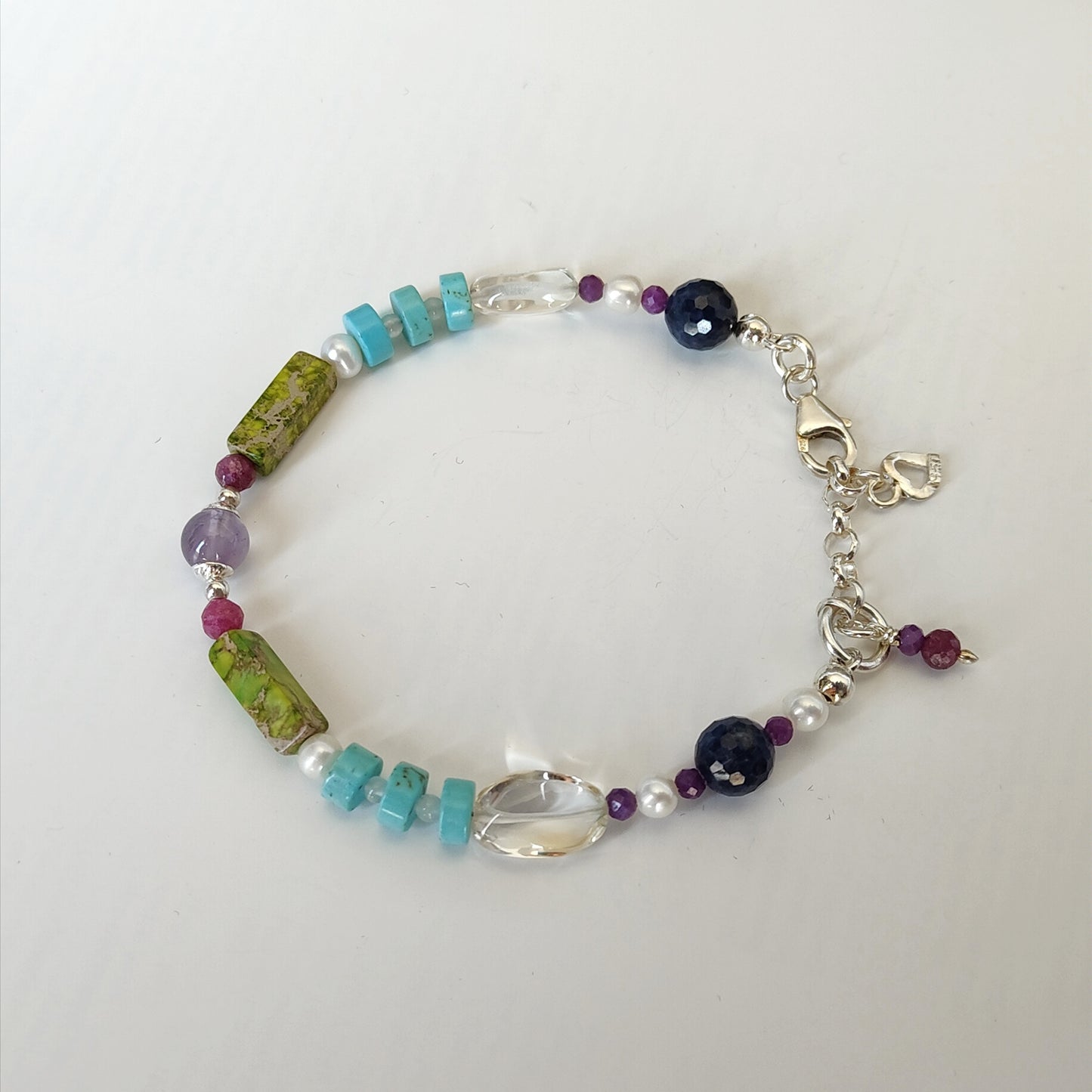 ST32 - Bracciale in argento 925 con pietre naturali