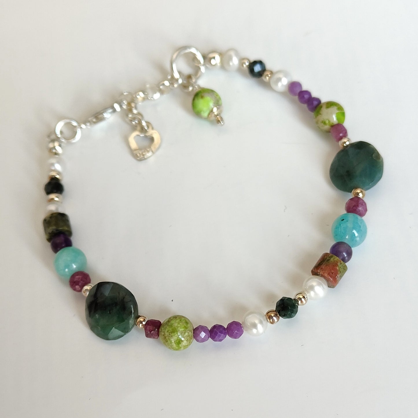 ST29 - Bracciale in argento 925 con pietre naturali