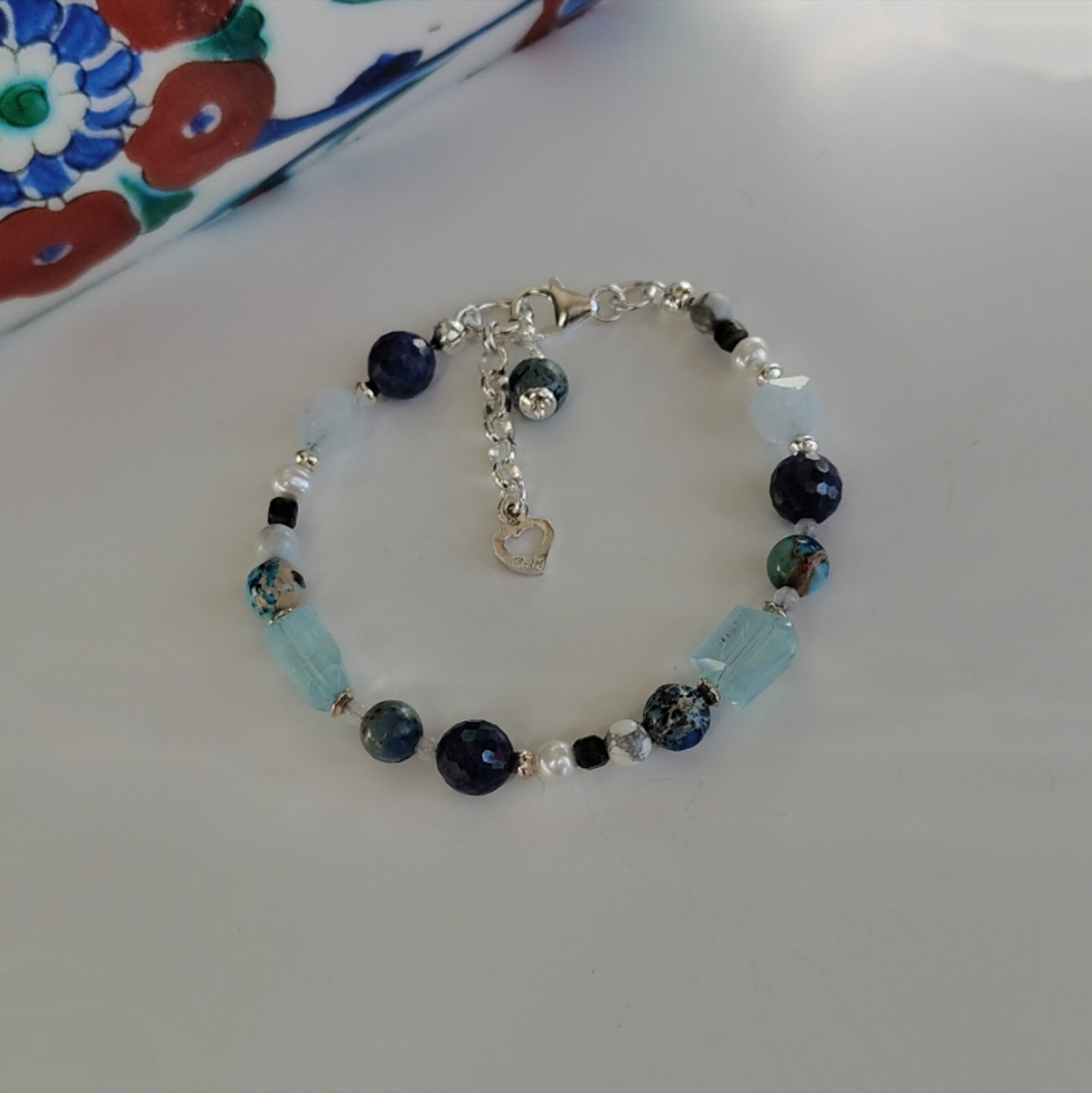 ST33 - Bracciale in argento 925 con pietre naturali