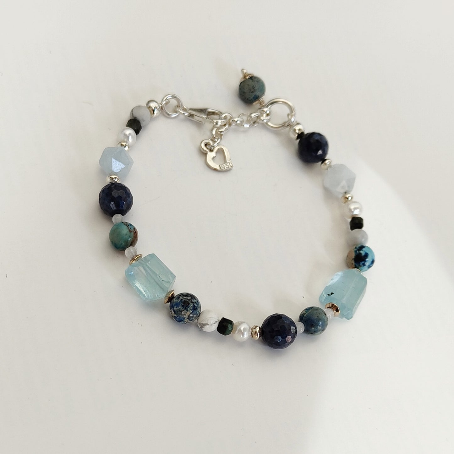 ST33 - Bracciale in argento 925 con pietre naturali