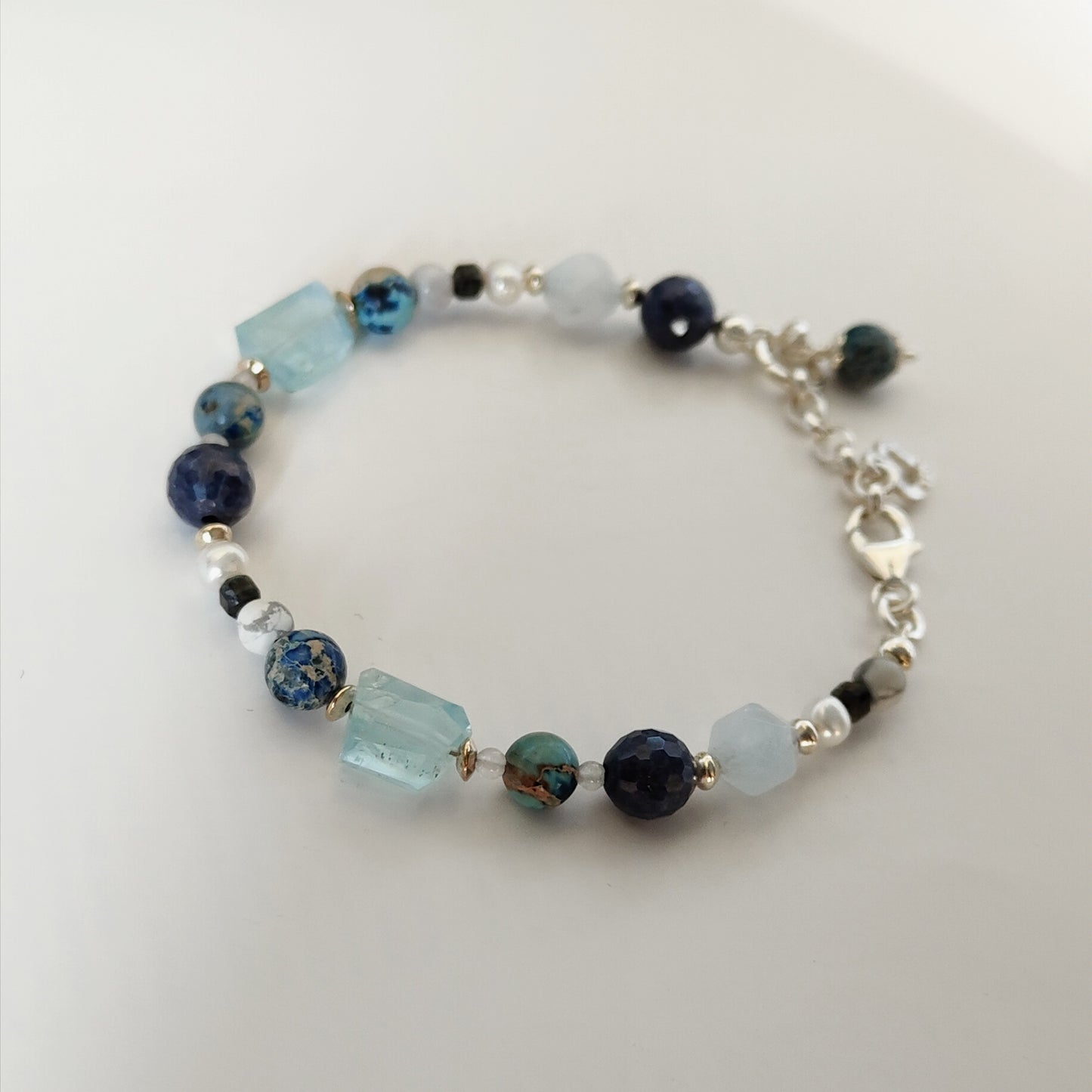 ST33 - Bracciale in argento 925 con pietre naturali