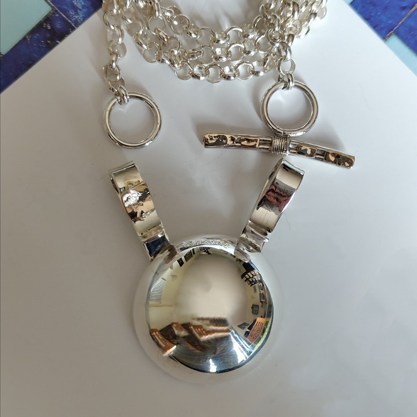 ST53 - Collana in argento 925 con dettagli in oro giallo 18k