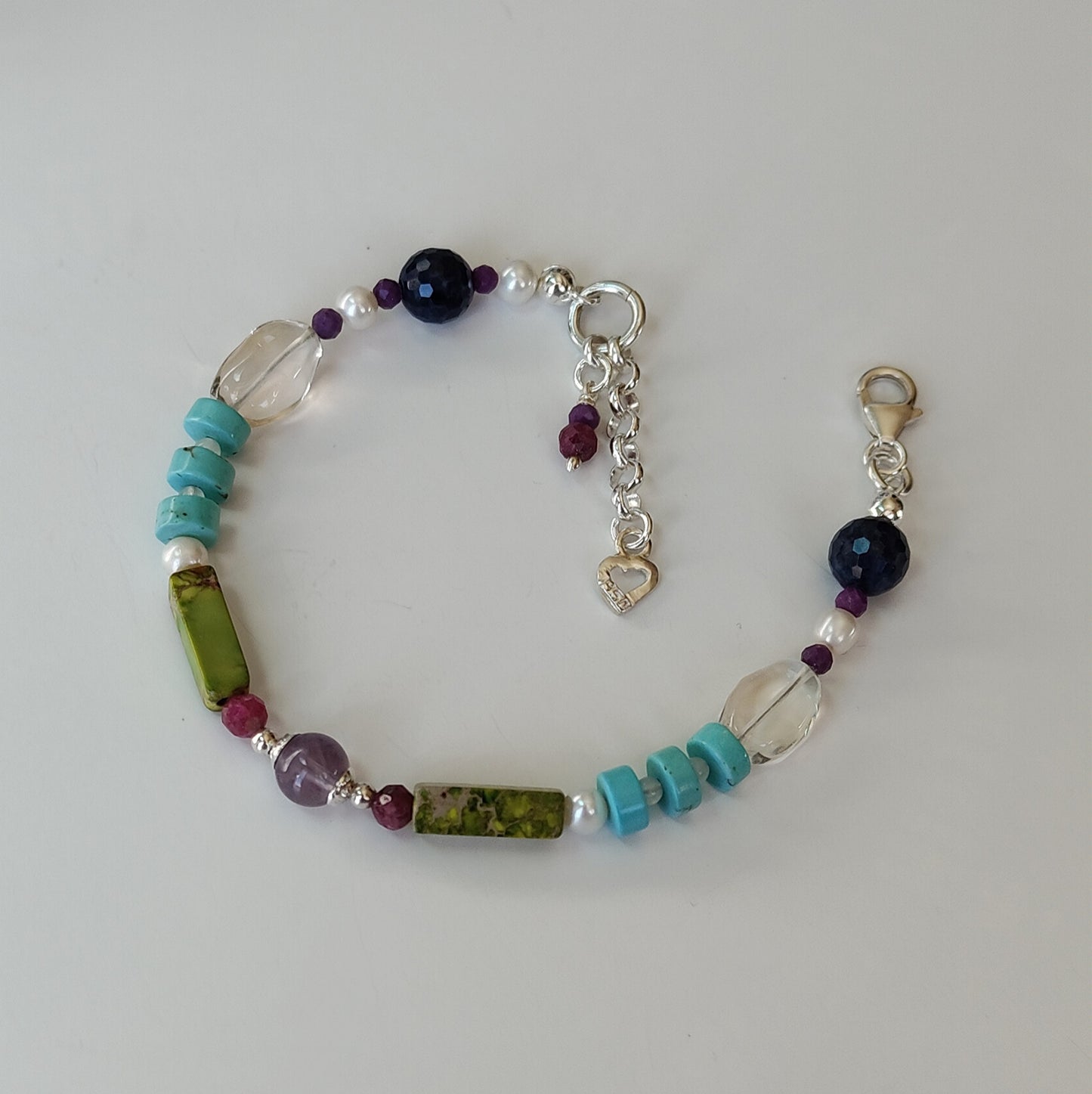 ST32 - Bracciale in argento 925 con pietre naturali