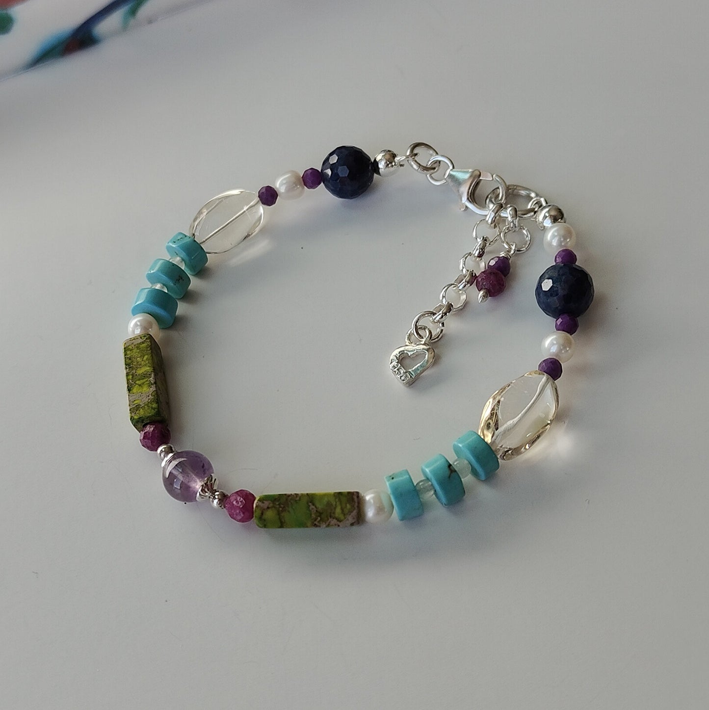 ST32 - Bracciale in argento 925 con pietre naturali