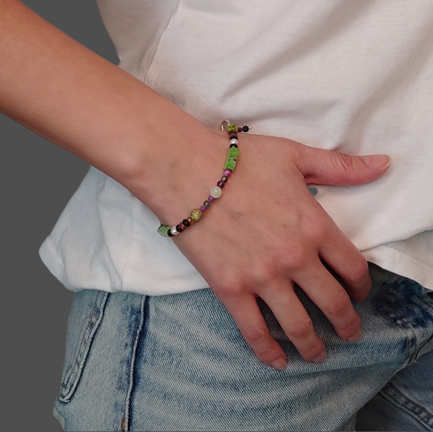 ST30 - Bracciale in argento 925 con pietre naturali