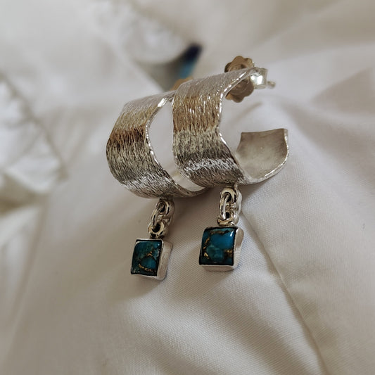 ST7 - Orecchini in argento e turchese