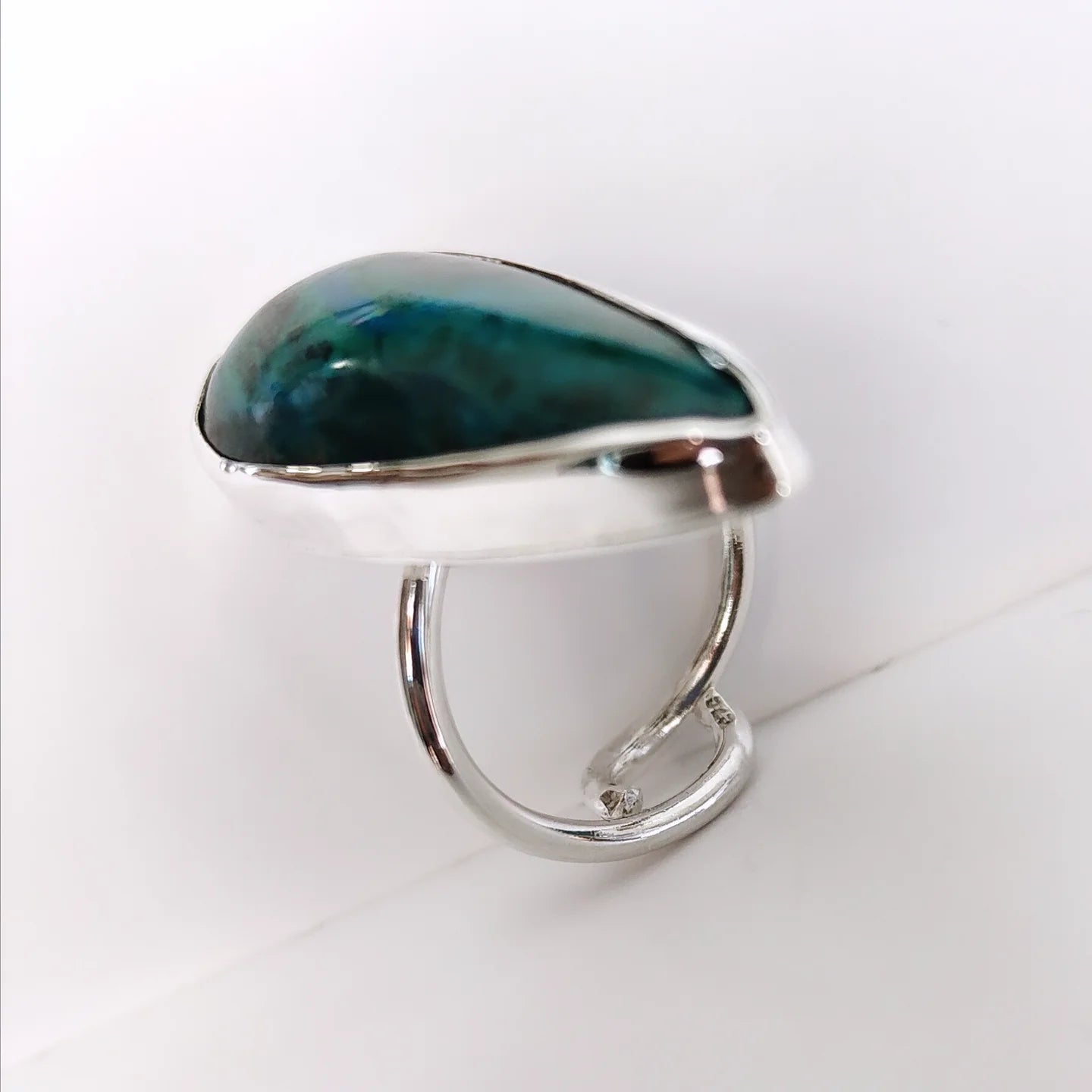 ST02 - Anello in argento 925 e Crisocolla