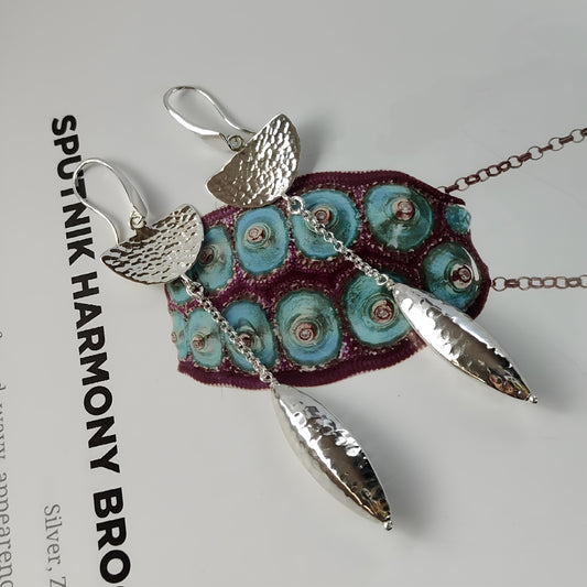 ST04 - Orecchini in Argento martellato 925