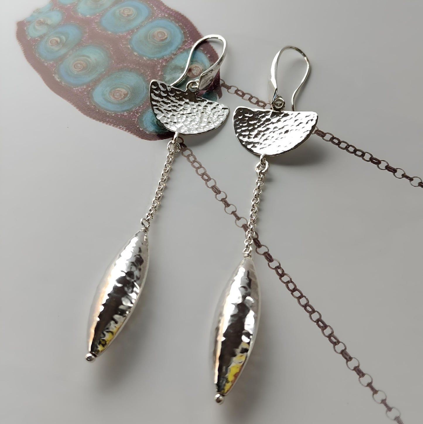 ST04 - Orecchini in Argento martellato 925