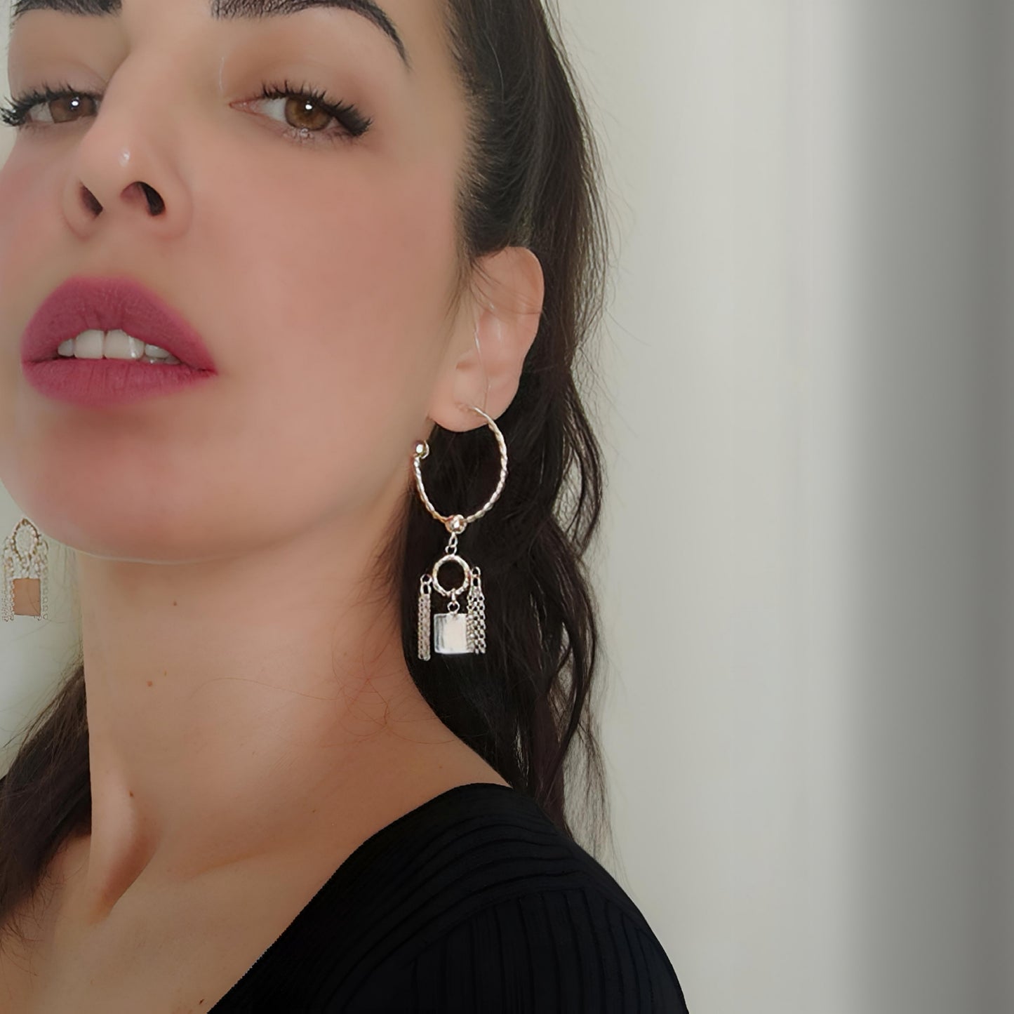 ST06 - Orecchini a cerchio in argento 925