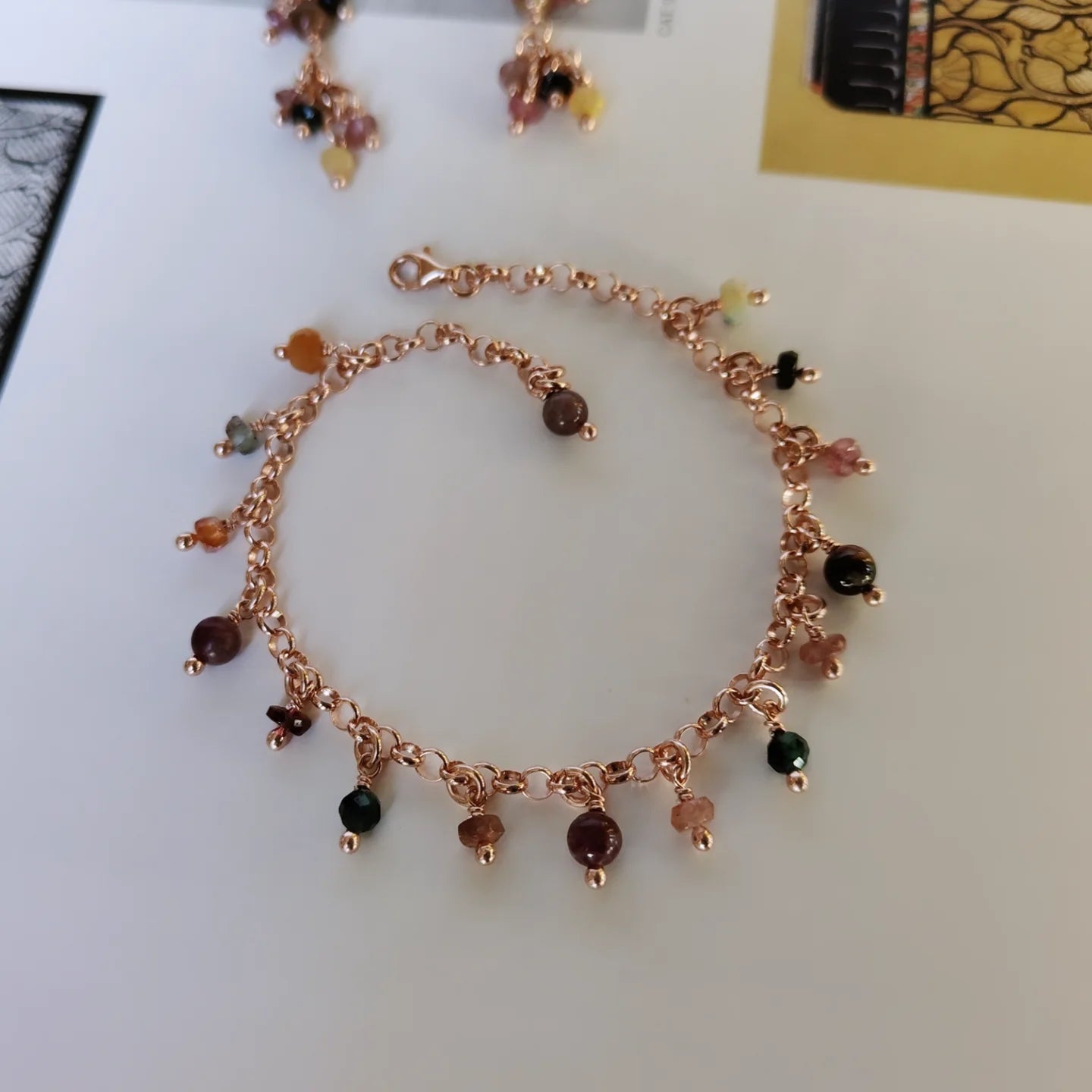 ST09 - Bracciale in argento placcato oro rosa