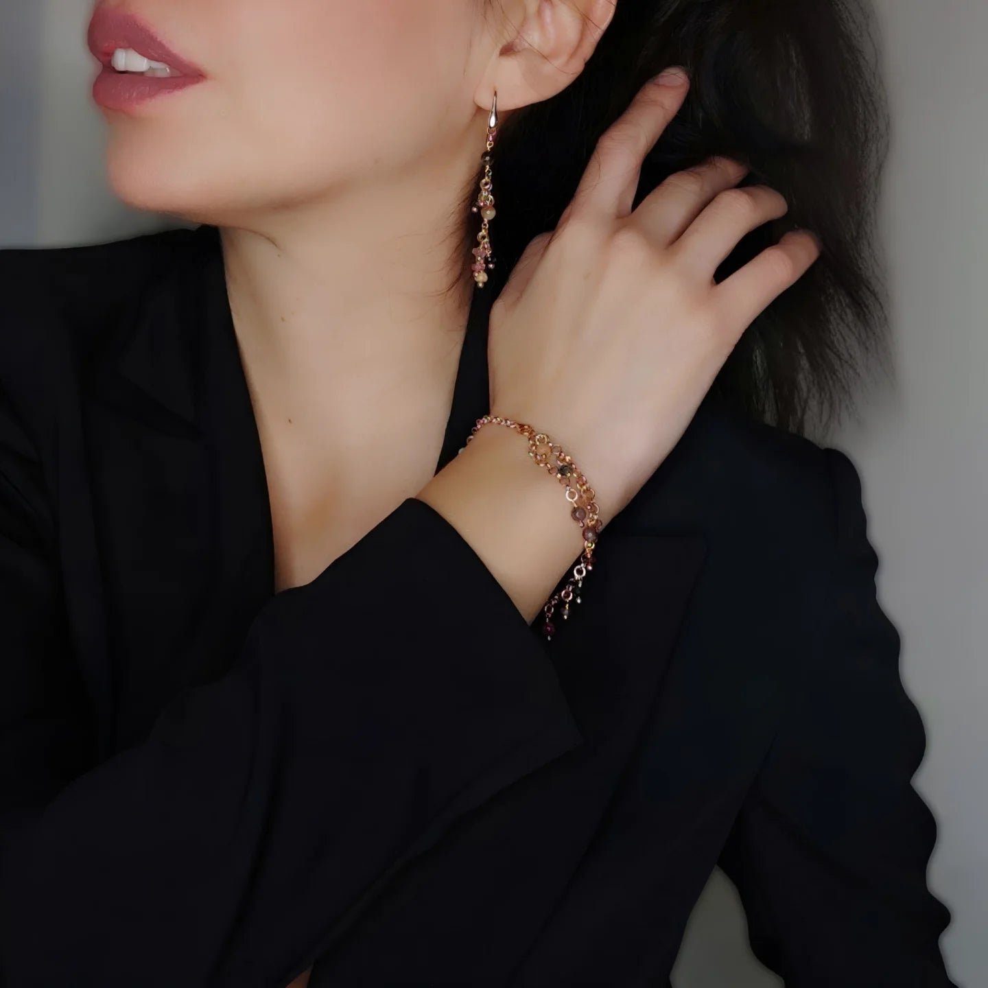 ST09 - Bracciale in argento placcato oro rosa