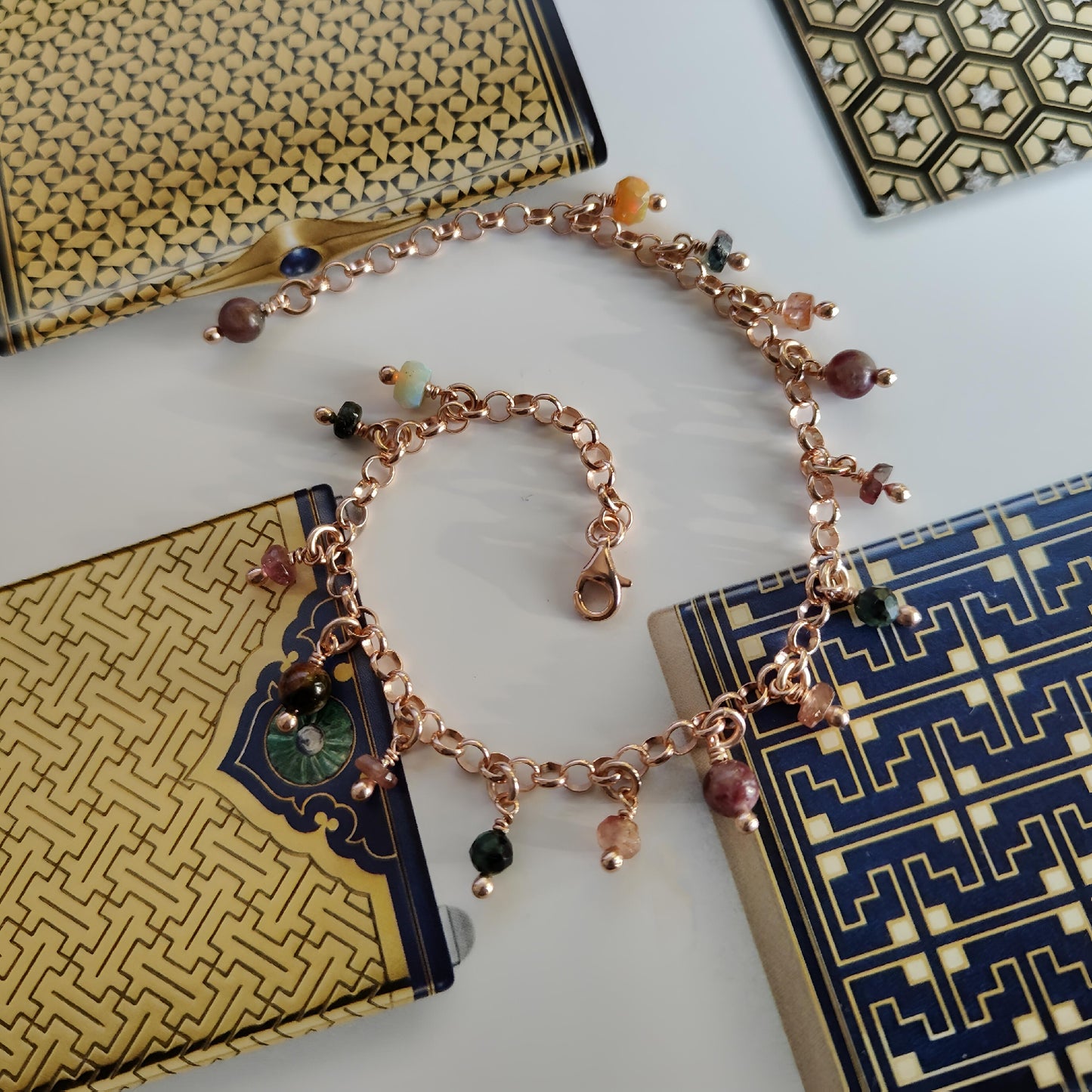 ST09 - Bracciale in argento placcato oro rosa