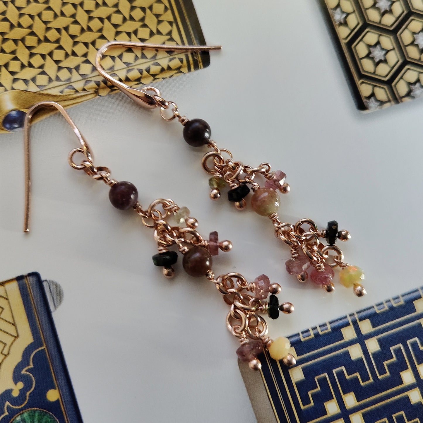 ST010 - Orecchini in argento placcato oro rosa