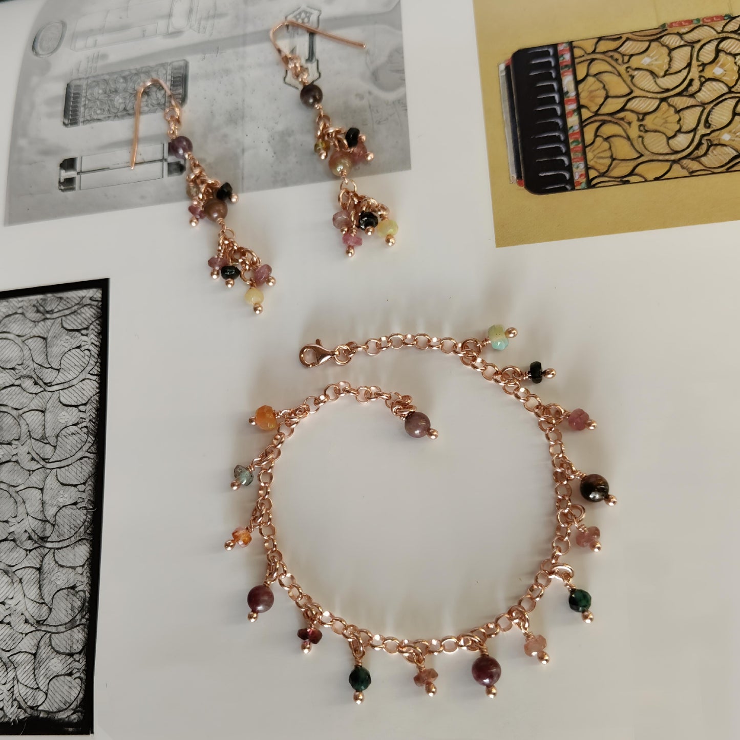 ST010 - Orecchini in argento placcato oro rosa