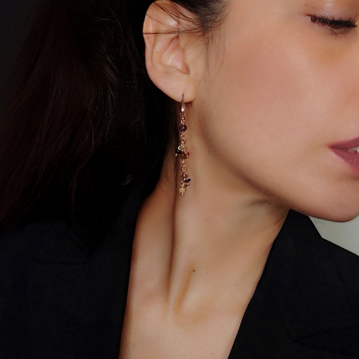 ST010 - Orecchini in argento placcato oro rosa