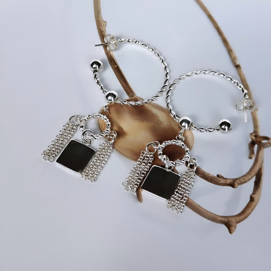 ST06 - Orecchini a cerchio in argento 925