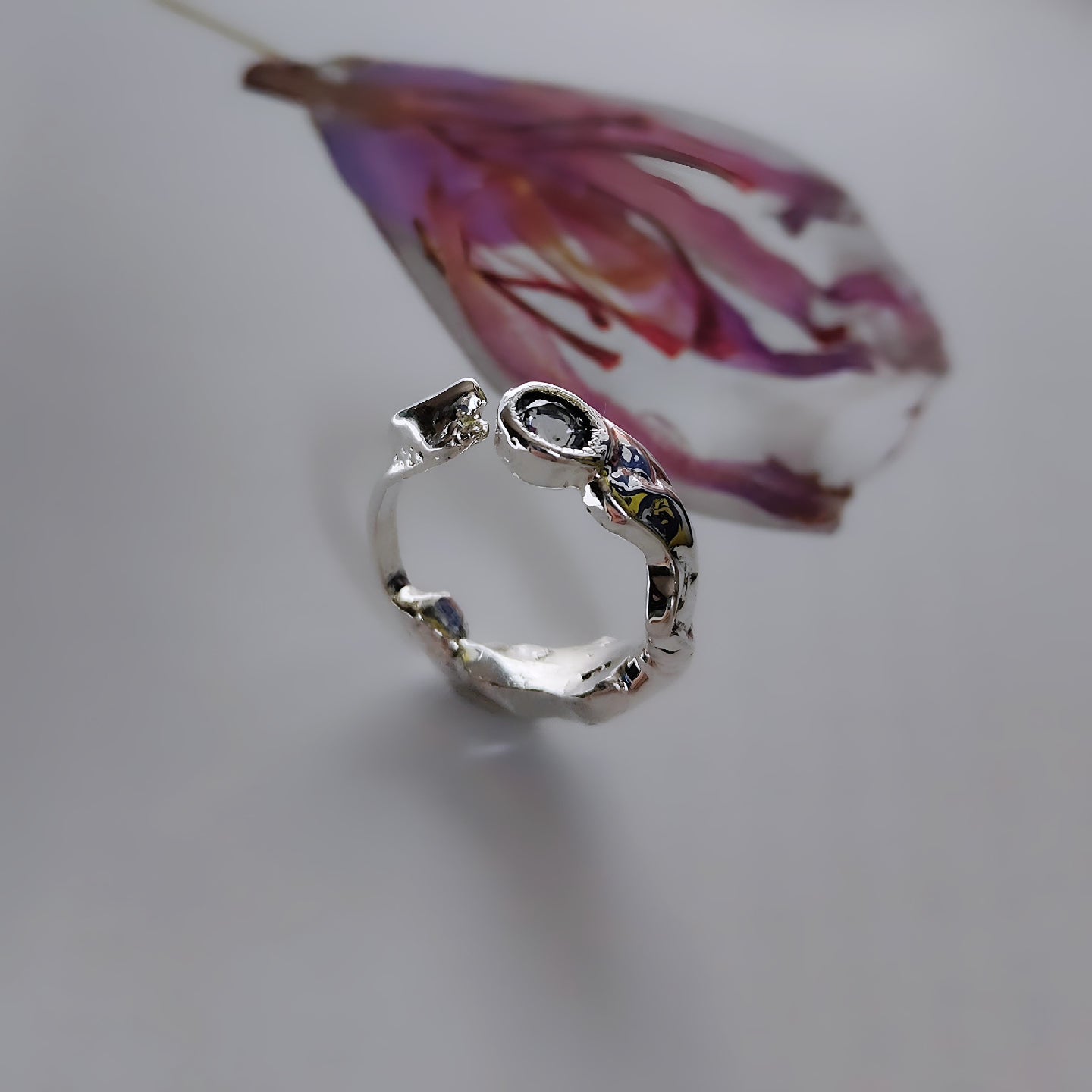 ST018 - Anello in argento 925 e quarzo cristallo
