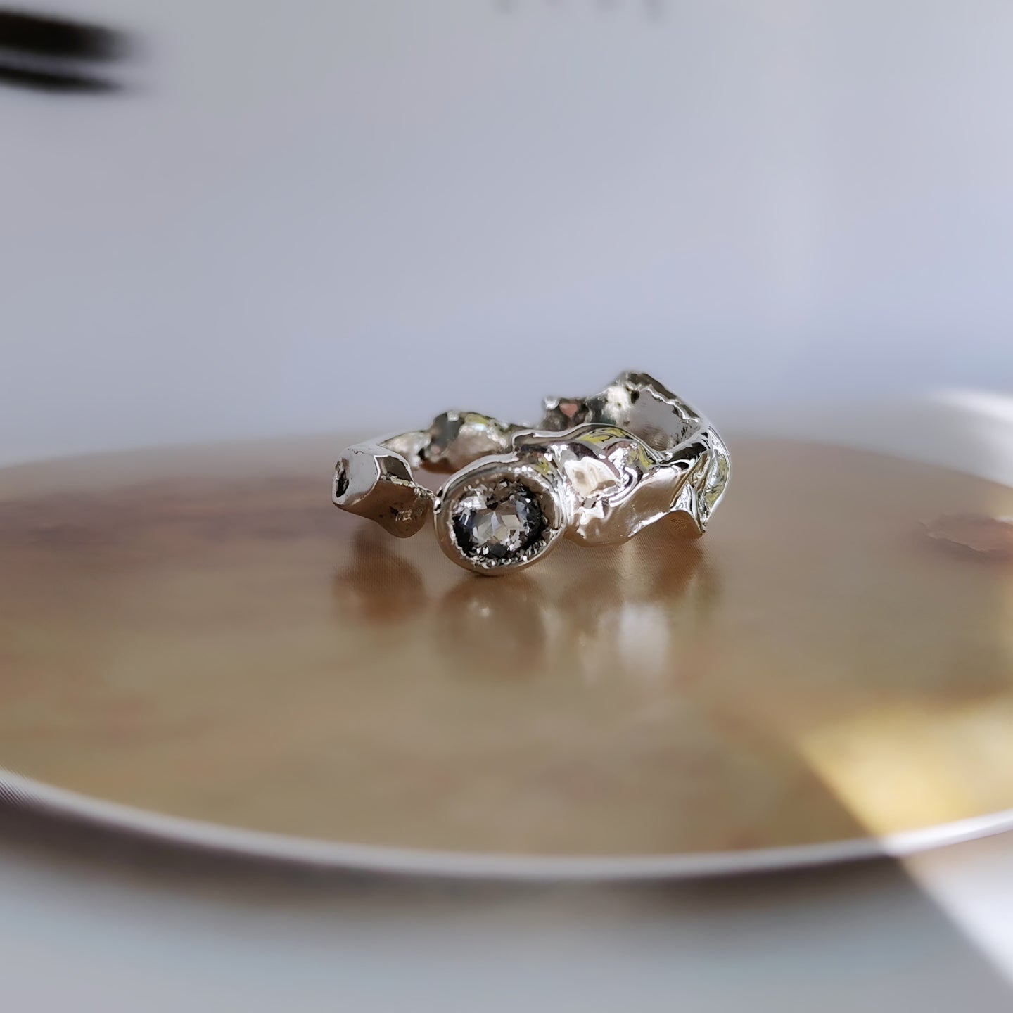ST018 - Anello in argento 925 e quarzo cristallo
