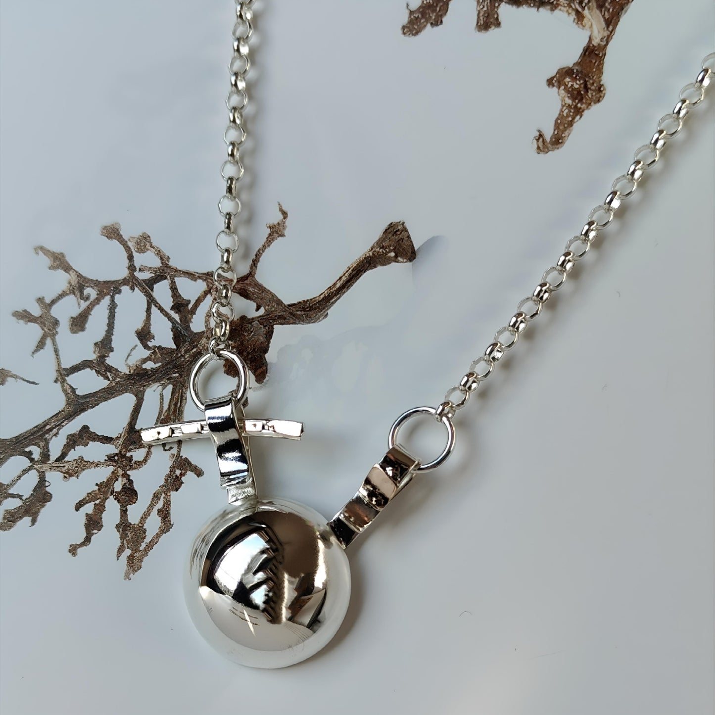 ST53 - Collana in argento 925 con dettagli in oro giallo 18k